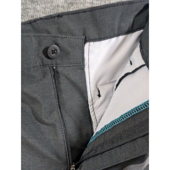 Academy Mens Grey and Black Shorts Zipper Pocket Detail Size 32 Casual, Travel - Picture 10 of 16